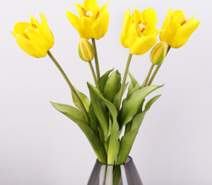 Wholesale 3 Flowers Home Decor Wedding Decoration Artificial Soft Glue Tulip - Product Image 1