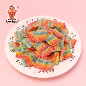 ลูกอมฮาลาลรสผลไม้รวม รสเปรี้ยว รสชะเอม แบบกัมมี่ รูปทรงเชือก/สาย/ลายทาง ผลิตจากโรงงานโดยตรง - Product Image 4