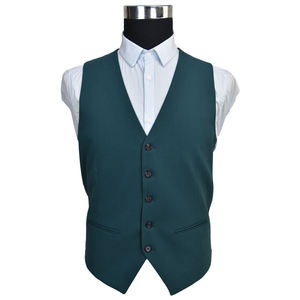 Оптовая продажа, мужской костюм из 3 предметов зеленого цвета, мужские деловые костюмы - Product Image 5