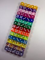 Ensemble de dés en acrylique transparent opaque de 16 mm, dés à 6 faces aux coins arrondis pour jeux de table, mahjong et soirées jeux