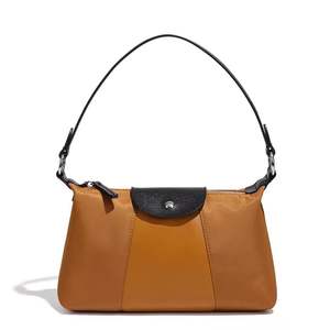 Nouveau sac à main vertical à motif rétro en PU marron pour femme, automne/hiver, petit carré, portable, à porter à l'épaule ou sous le bras - Product Image 2