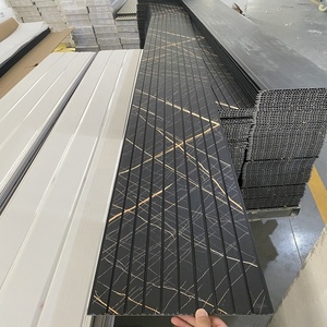 Đen trở lại PVC trần Panel PVC techo Bảng điều khiển gỗ Trần cho trang trí nội thất - Product Image 2