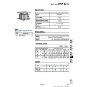 Table de guidage MGF40-30 pneumatique SMC Produit de cylindre de haute qualité - Product Image 1