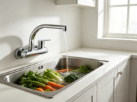Robinetterie murale en alliage de zinc pour éviers de cuisine, avec noyaux en céramique, adaptée aux cuisines d'hôtels et d'appartements