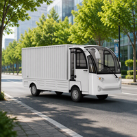 Mini camion électrique utilitaire 1t avec moteur AC 72V, 2 sièges, batterie lithium intégrée, véhicule fermé