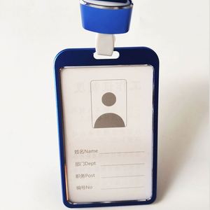 Hot Selling Free Sample Aluminum Alloy Metal Business <b>Card</b> <b>Holder</b> and Name Badge Popular Use - Product Image 5