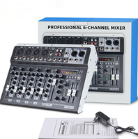 Mixer Audio Profesional Seri CS 4/6/8 Kanal USB, Layar & Efek untuk Siaran Langsung dan Pertunjukan Panggung