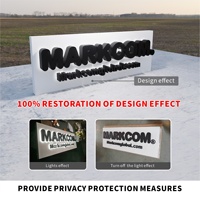 Panneau lumineux LED sans MOQ, lettres 3D rétroéclairées, grandes lettres alphabétiques, lettres alphabétiques lumineuses