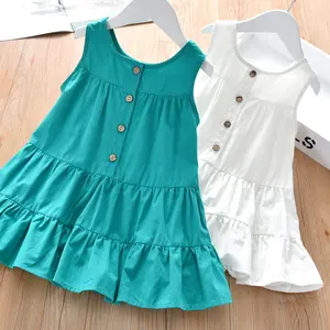 2022 New Wholesale Sweet Sunny Children Dress Sleeveless Little Girl Summer Princess Dress