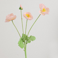 Superbes fleurs de coquelicot artificielles, bouquet en soie rose, décoration pour la maison, salon, vase, plantes artificielles, accessoire de photographie de mariage