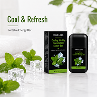 Barra Energética con Aceite Esencial Refrescante y Estimulante, Natural y Suave, para Refrescar y Estimular el Cerebro Durante la Conducción y el Estudio