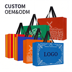 Wholesale <b>Cheap</b> Reusable Tote Shopping <b>Bag</b> Customizable Supermarket Shopping <b>Bag</b> Made of Nonwoven for <b>Gift</b> Use - Product Image 1