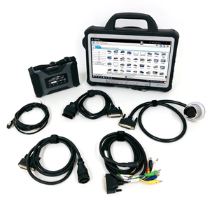 Outil de diagnostic SUPER MB PRO M6 Star pour Benz avec multiplexeur, câble LAN + câble de test principal OBD2 16 broches + tablette CF D1 pour voitures, camions et bus - Product Image 1