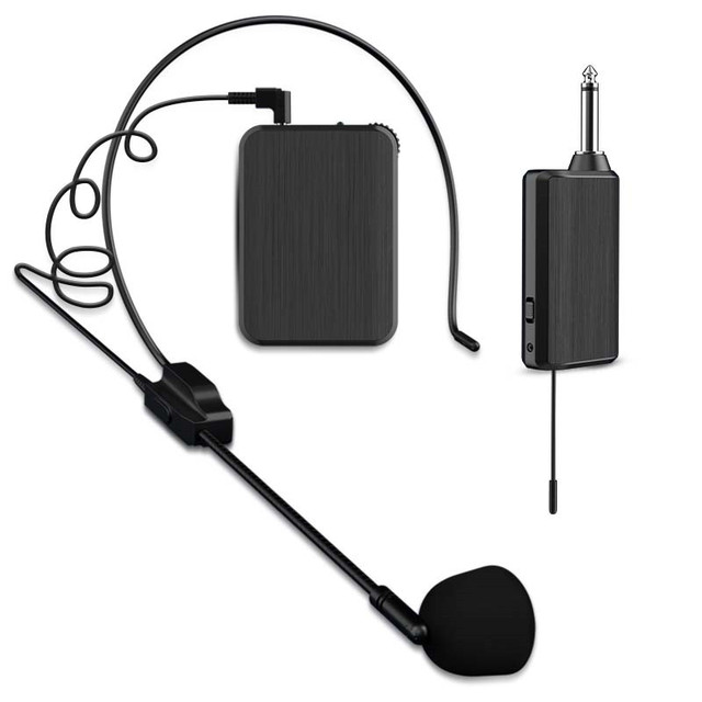 OEM Factory Wholesale Portable Waist Hanging Headset Condenser VHF Mic Wireless Microphone