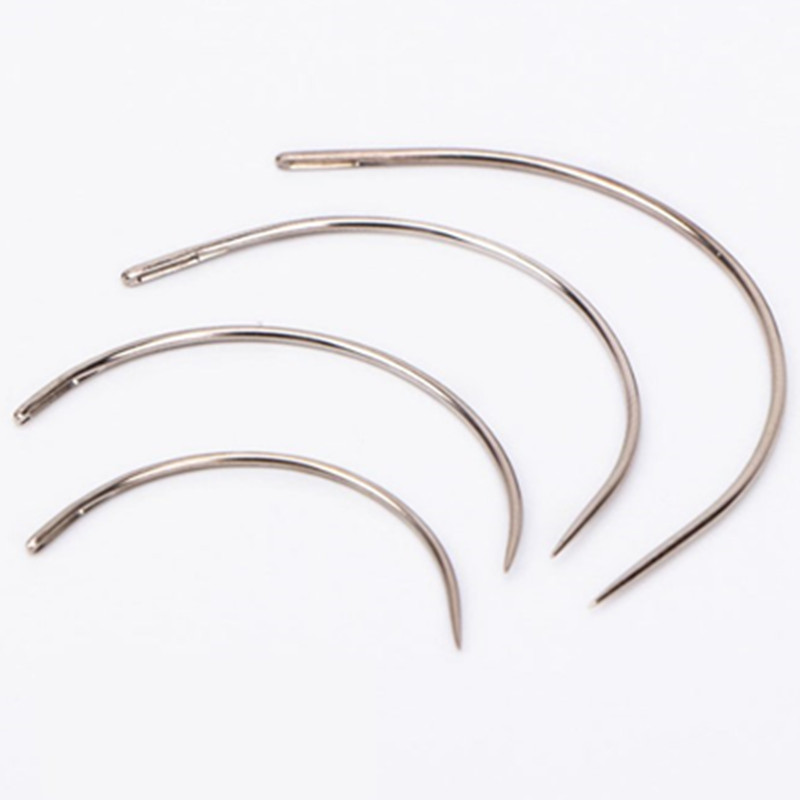 Высококачественная изогнутая швейная игла с-образной формы, изогнутые иглы для плетения кожи и волос