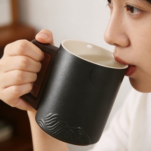 Caneca de Chá de Cerâmica com Tampa 15oz, Segura para Lava-Louças, Ecológica, para Uso Doméstico e no Escritório, com Separação de Chá, Lembrança - Product Image 3