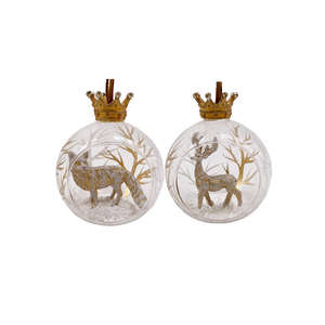 Giá Rẻ 8Cm Mở Rõ Ràng Thủy Tinh Thổi Bóng Giáng Sinh Với Đồ Trang Trí Động Vật Bên Trong Cho Giáng Sinh - Product Image 5