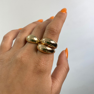 Minimalist Gold Color Chunky <strong>Rings</strong> Trendy Geometric Round Circle <strong>Rings</strong> for Women Thick Gold <strong>Stack</strong> <strong>Rings</strong> Female Wedding Jewelry - Product Image 2
