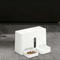 Distributeur automatique intelligent IA 5+5L pour chats 2026 avec contrôle via application Wi-Fi, design étanche à motif uni et fontaine à eau pour animaux de compagnie