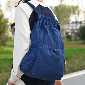<b>Drawstring</b> <b>Backpack</b> Unisex Large Capacity Waterproof Sports Bag Everyday Use Solid Color Spring 2020 TSL 1 - Product Image 1