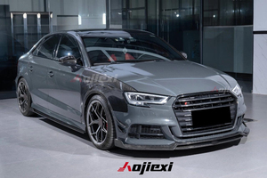 Splitter Anteriore in Fibra di Carbonio di Alta Qualità per <span class=keywords><strong>Audi</strong></span> A3 <span class=keywords><strong>8V</strong></span> Sline S3 LCI 2017-2020 - Kit Carrozzeria Paraurti Anteriore - Product Image 3