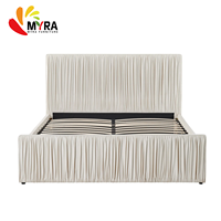 Lit nuage italien, housse souple, technologie sans lavage, tissu, mobilier de chambre à coucher