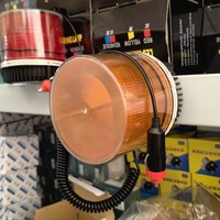 Luz Estroboscópica LED Universal de 12V 24V, Luz de Advertencia de Emergencia con Montaje en Poste, Lámpara Intermitente para Autobús Escolar, Vehículo de Construcción, Plástico PVC