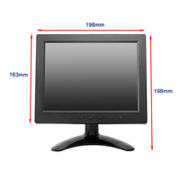 8 İnç Metal Kasa IPS Monitör 4:3 1024*768 Geniş Görüş Açısı 178 °   HDMI VGA BNC AV VESA 75*75mm Kapasitif Dokunmatik İsteğe Bağlı