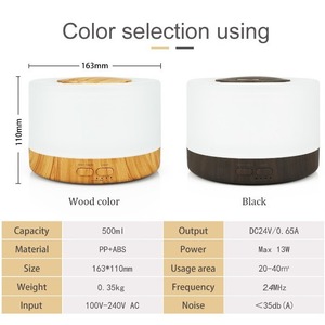 Aromatherapy Machine 500ML Ultrasonic Essential <b>Oil</b> <b>Diffuser</b> Negative Ions 35dB Quiet Operation Humidification 12W Home Vehicle - Product Image 2