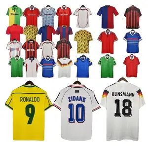 巴西俱乐部美国弗兰德国巴西阿根廷ce足球衫定制亨利·齐达内复古足球衫