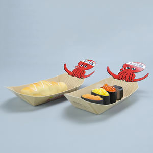 Caja para llevar, barco de papel impreso, bandeja para servir alimentos ecológica a prueba de aceite personalizada, bandejas de barco personalizadas, bandeja para gofres de barco - Product Image 2