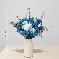 Bouquet de fleurs éternelles en herbe de cristal et roses, vente en gros d'usine, décoration de table nordique longue durée, cadeau personnalisé idéal pour la fête des Mères et Pâques