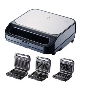 Machine à sandwichs Aifa pour petit-déjeuner, avec plaques triangulaires antiadhésives pour gaufres plates et toast, et poignée à toucher froid. - Product Image 2