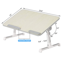 Bureau d'ordinateur réglable table de tour portable petit lit bureau d'écriture bureau de place