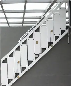 Стандартная черная металлическая лестница с порошковым покрытием в австралийском/американском стиле, стальная простая складная лестница/телескопическая лестница