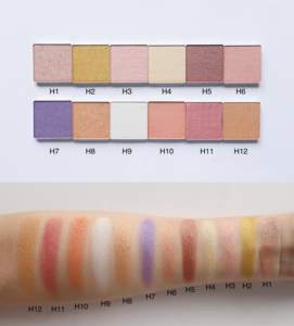 Moda 6-Color Resaltador Brillo Polvo <span class=keywords><strong>Bronceador</strong></span> Iluminador Paleta Líquido Maquillaje Resaltador <span class=keywords><strong>Bronceador</strong></span> - Product Image 3