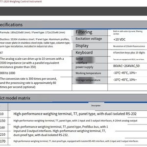 VEIDT - Sistema de Pesaje para Controlador American Transcell Transmission T7, Dispositivo T7-1920, T7-2000, Instrumento de Visualización T7-2120, T7 High Pr - Product Image 2