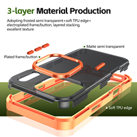 Coque de téléphone antichoc mate en TPU+PC avec boutons plaqués et aimant puissant pour iPhone 17 Pro Max