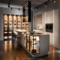 Fabricant professionnel de meubles de cuisine modernes et luxueux sur mesure pour villa