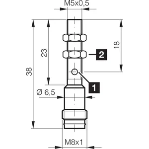 DCC05V2.5NSK-TSL ขนาดเกลียวของเซ็นเซอร์ตรวจจับระยะใกล้แบบเหนี่ยวนำ ประเภทการป้องกัน IP 67 - Product Image 2