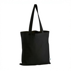 Black <b>Blank</b> Canvas Tote Bag Heavy Duty Fashion Cotton Handbag Custom Printing Canvas Tote Bags for Shopping low price shipping - Product Image 1
