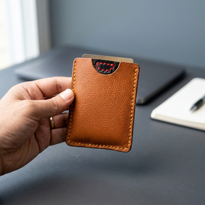 Genuine Leather Fashion Slim Open Closure RFID Blocking Credit <b>Card</b> <b>Wallet</b> Business <b>Card</b> Case - Product Image 4