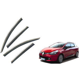 Injection Window Visors Rain Guards for Renault CLi0 2012 | Side Window Deflectors Custom Fit Auto Accessories - Product Image 1