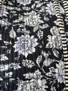 Bolsa de Transporte Acolchada de Algodón Resistente con Motivos Tradicionales de Impresión en Bloque, Bolsa de Tela con Impresión en Bloque Hecha a Mano - Product Image 5