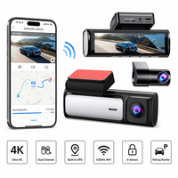 Dash Cam Depan dan Belakang 4K+1K WiFi & WDR Kamera Dasbor untuk Mobil Dashcam G-Sensor Super Night Vision Perekaman Loop Perekam Mobil