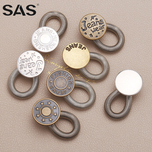 SAS en stock, extenseur <span class=keywords><strong>de</strong></span> taille rétractable en laiton à taille réglable pour pantalons et jeans, avec bouton - Product Image 6