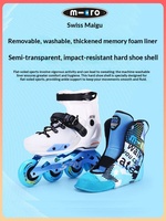 Patins à roulettes de type chaise à bascule Micro M-CRO pour enfants et débutants, unisexe, patins en ligne réglables sur piste plate S7N