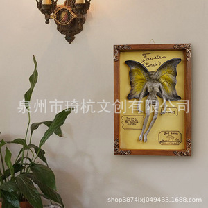 Décoration murale de chauve-souris d'Halloween, spécimen 3D en résine synthétique, cadre d'art décoratif d'intérieur - Product Image 3