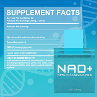 Complément alimentaire en film oral à dissolution rapide NAD+ Trans-Resvératrol & TMG, absorption rapide, énergie cellulaire, anti-âge, film oral portable