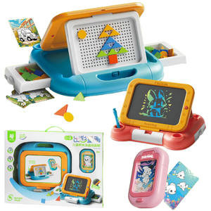 ชุดของเล่นวาดรูปเพื่อการศึกษาแบบ<span class=keywords><strong>2</strong></span>อิน1เขียนได้เขียนเส้นขยุกขยิกแผ่นกระดานวาดภาพของเล่นตัวต่อสำหรับเด็ก - Product Image 1